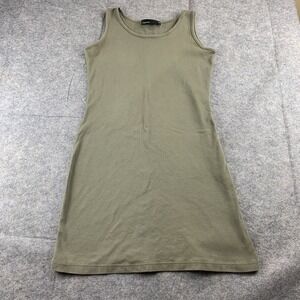 Kappahl Women's 38-40 Cotton Dress Green Knee Length Minimalist Basic